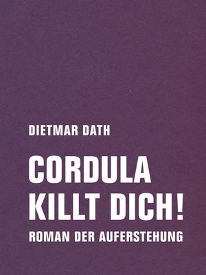 cover image of Cordula killt dich!